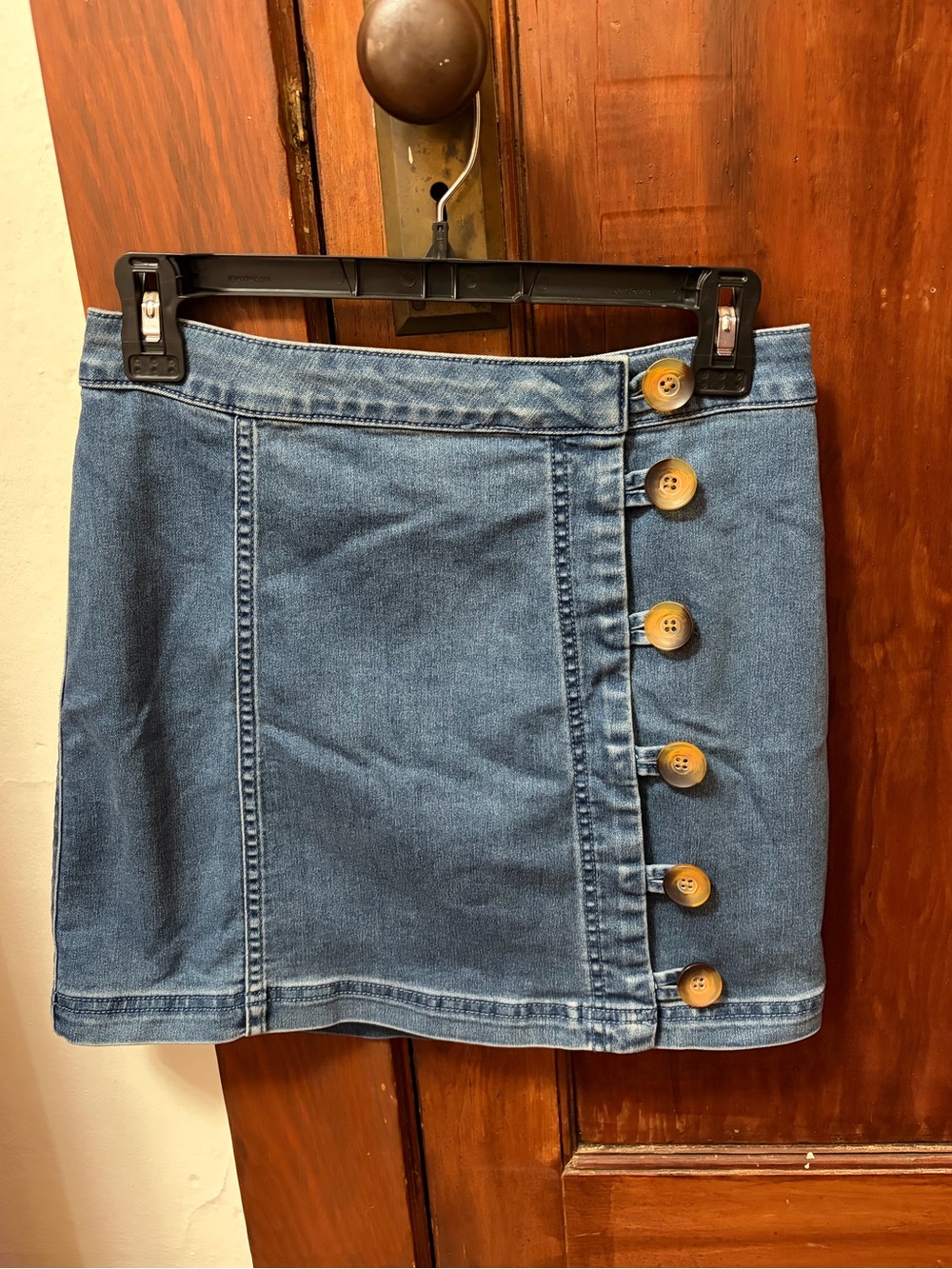 Free People Button Up Denim Skirt - Picture 2 of 3